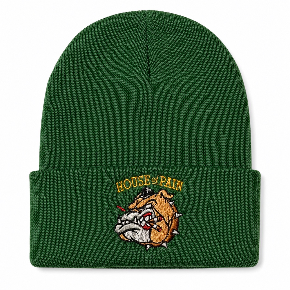Шапка-Бини с подворотом House of Pain "Mad Dog"(green)