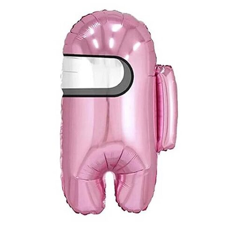 Шар фигура Космонавтик розовый, Among us, 65 см