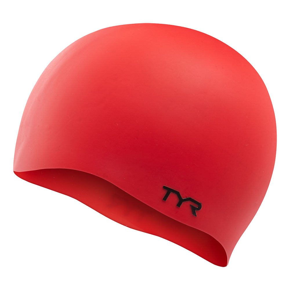 Шапочка для плавания TYR Wrinkle Free Silicone Cap, LCSO-610, красный