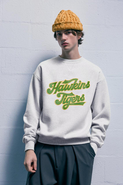 PULL&BEAR Толстовка "Stranger Things", серый меланж