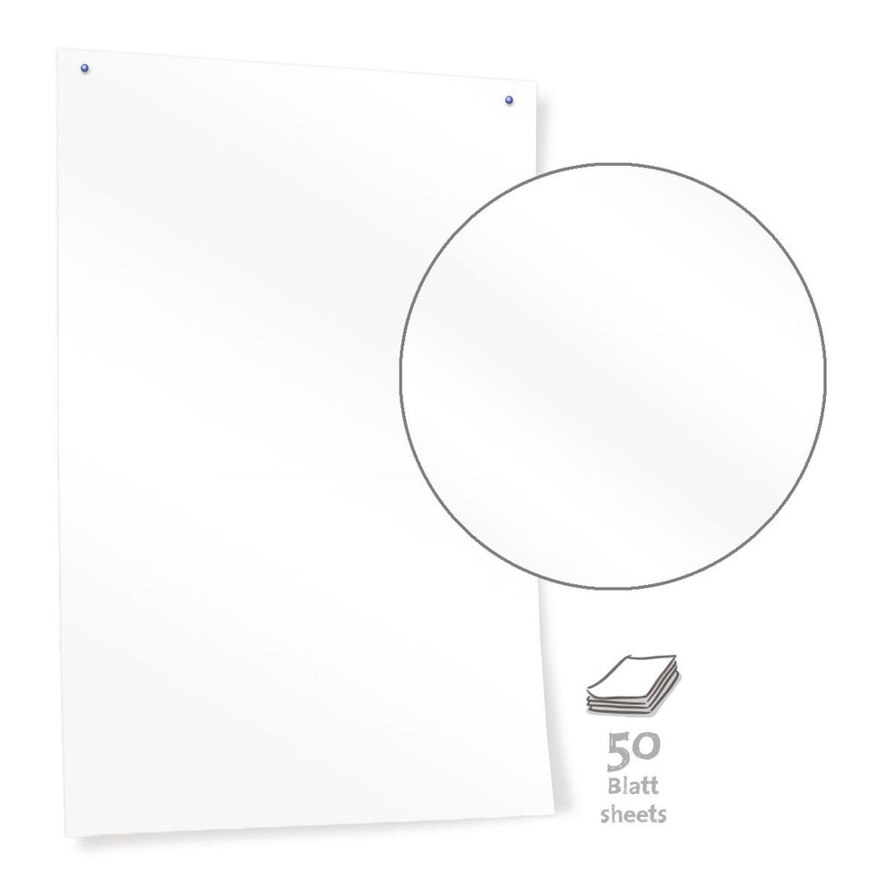Бумага белая для модерации без разлиновки, 50 листов