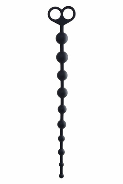 Черные анальные бусы Cephei - 33,5 см. (Цвет: черный)