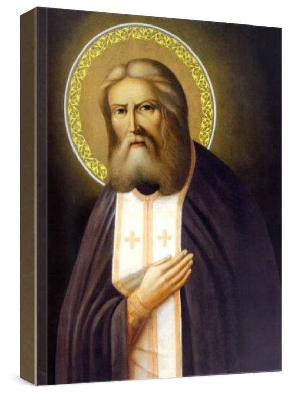 Серафим Саровский (рукописная икона)