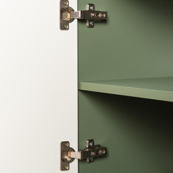 Марион шкаф-витрина 16.397.01 Дымчатый зеленый / Олива шагрень