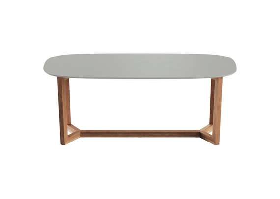 Стол обеденный Cross 2 200*95 см (светло-серый, бук)