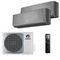 Мультисплит система на 2 комнаты Gree GWH09AVCXB-K6DNA1B/I (black) x 2 / GWHD(14)NK6OO (LCLH)
