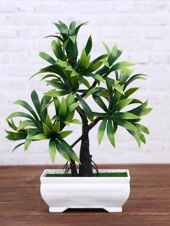 Бонсай в горшке "Деревце яркое" 10х20 см, микс