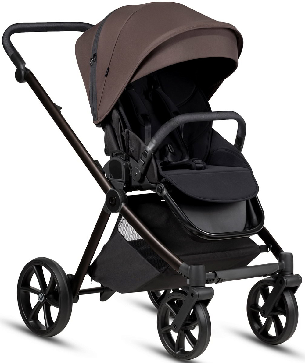 Детская коляска Tutis Mio 3 Plus Essential New 3 в 1 с автокреслом Beno Black 1622024 Coffee Brown