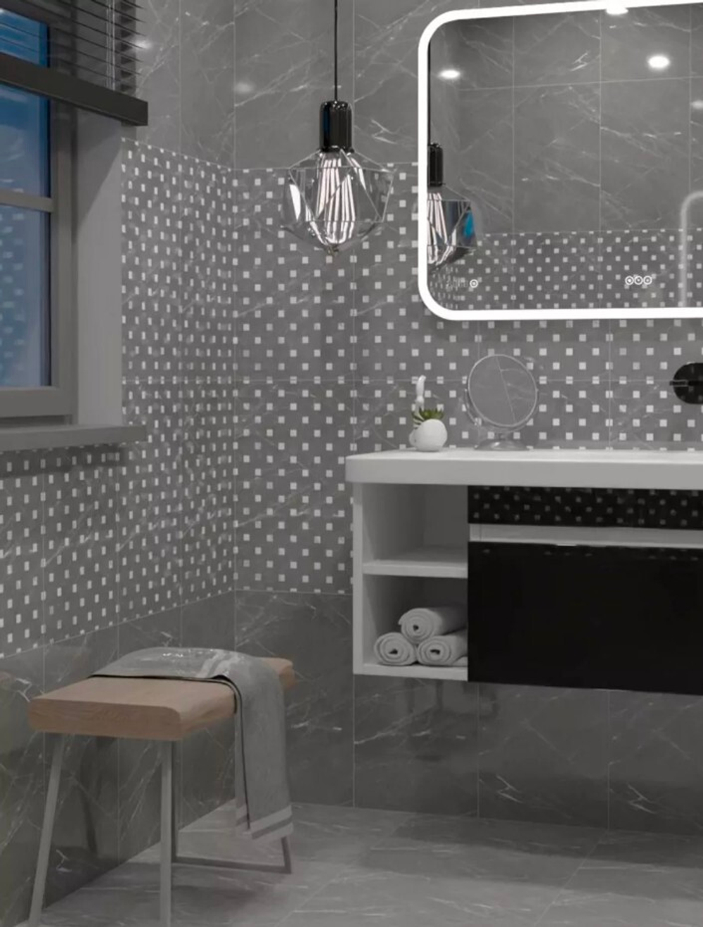 Elegance grey PG 01 450х450 (1-й сорт)