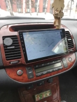 Магнитола Toyota Camry 30 2001-2006 (рамка дерево 1) - FarCar DX3020M монитор 9.5" IPS на Android 13, 4+64Гб, CarPlay
