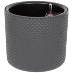 Кашпо ФАСЕТ D360мм 29л с вставкой и с автополивом Графитовый