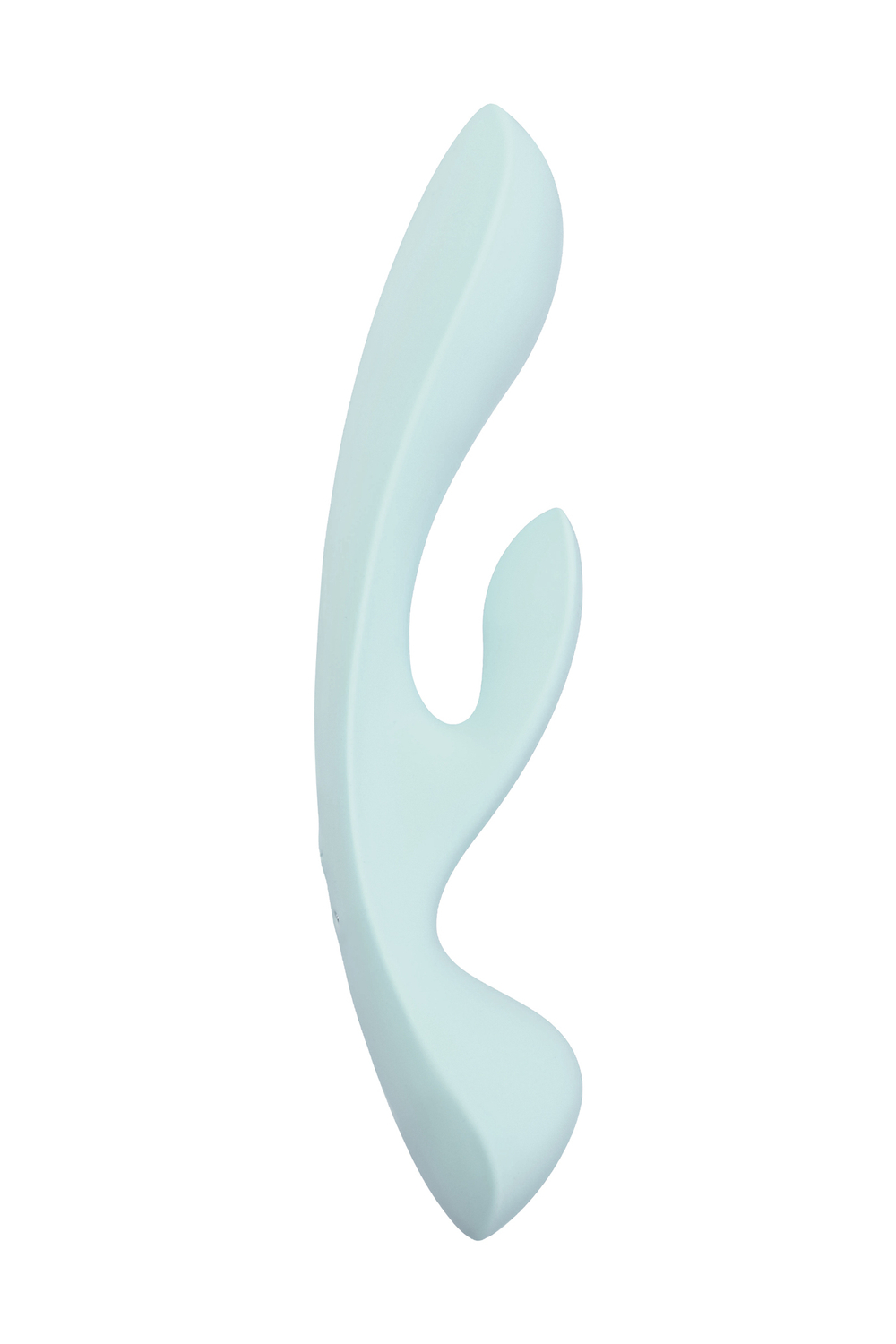 Нереалистичный вибратор Satisfyer Triple Oh, силикон, голубой, 24 см