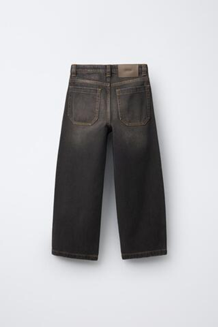 ZARA ДЖИНСЫ SKATER OVERDYE, КОРИЧНЕВЫЙ