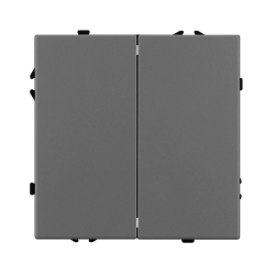 Механизм выключателя двухклавишный непроходной SWT-NOBE-MK02-SFPL-GR (230V, 10A) (Arlight, -) 054254