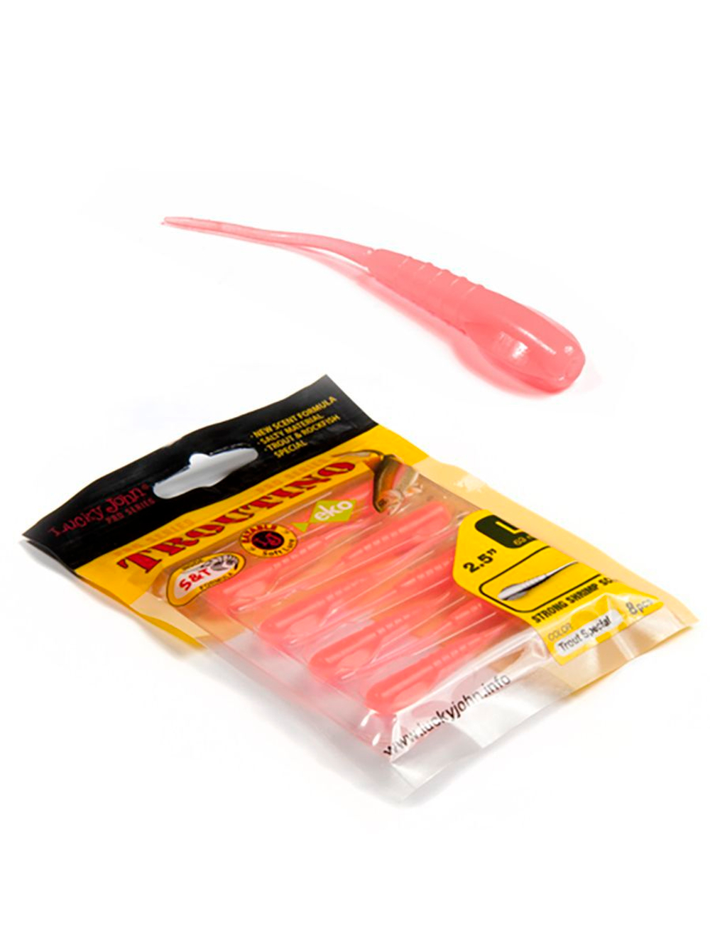 Твистеры съедобные LUCKY JOHN Pro Series TROUTINO 2.5in (06.30)/037 8шт.