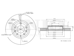 Диск тормозной передний UNIO BRD-20133