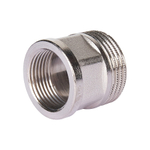 Переход с внутренней резьбы на наружную под ключ STOUT SFT 0073 - 3/4" x 1" (латунь никелиров-ная)