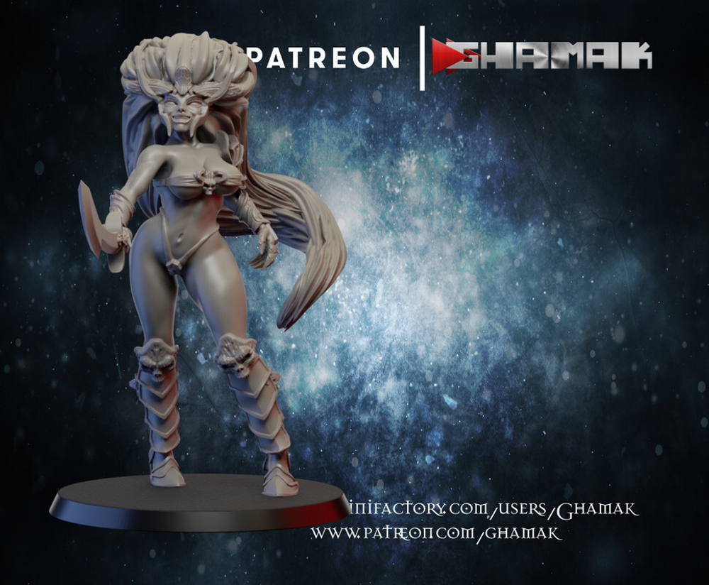 Grand Alliance Order Daughters of Khaine Dark Elves Witch Aelves Воительница эльфов миниатюра для dnd, днд, pathfinder, фентези, Настольная игра, НРИ, Варгейм, РПГ