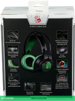 Наушники A4Tech Bloody J450 черный/зеленый