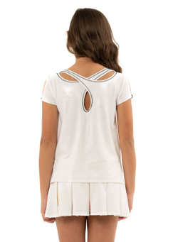 Футболка для девочки теннисная Lucky in Love Girls Rockin Rococo Lucky Lane Tee - white