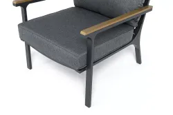 "Крокус" лаунж-зона 5-местная из алюминия, цвет темно-серый