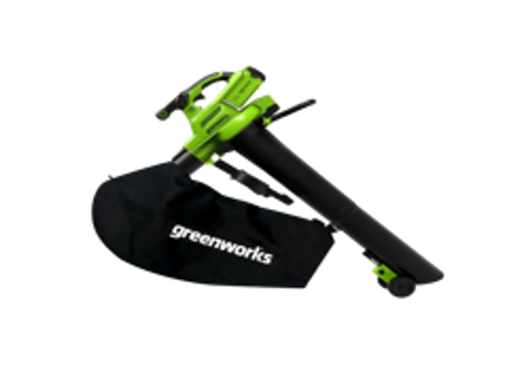 Аккумуляторный воздуходув пылесос Greenworks GD40BVK8, (2406907UH5F), 40v, АКБ 8 А·ч и быстрое ЗУ