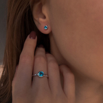 Серьги Point с Swiss топазом