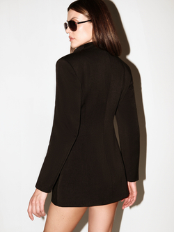 Жакет длинный с воротником стойкой