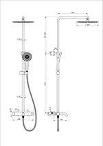 Душевая система WONZON & WOGHAND STICK, Черный матовый (WW-88739017-MB)