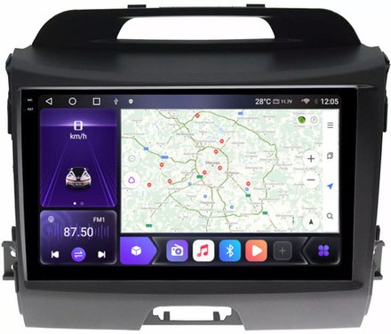 Магнитола для KIA Sportage 2010-2016 - Carmedia OL-9735 QLed+2K, Android 12, TS10,  CarPlay, 4G SIM-слот