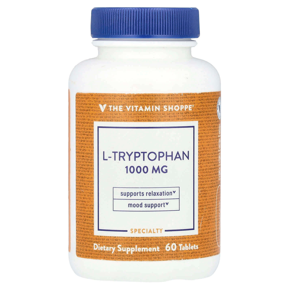 The Vitamin Shoppe, L-триптофан, 1000 мг, 60 таблеток