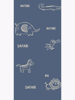 Постельное белье Сказка "SAFARI" 1,5-сп Наволочка 50х70 см 1 шт Простынь на резинке 90х200 см Пододеяльник 145х215 см, перкаль