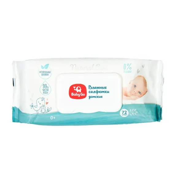 Салфетки влажные BabyGo Natural Care 72шт BG 01028713