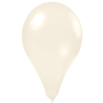 Шар воздушный металлик Alingar, №10, белый, 100шт/уп, пакет с европодвесом