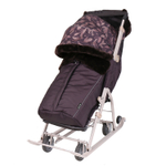 Санки - коляска детские зимние ДЕТЯМ 7-5Н ШОКОЛАДНЫЙ арт.НД7-5Н/Ш