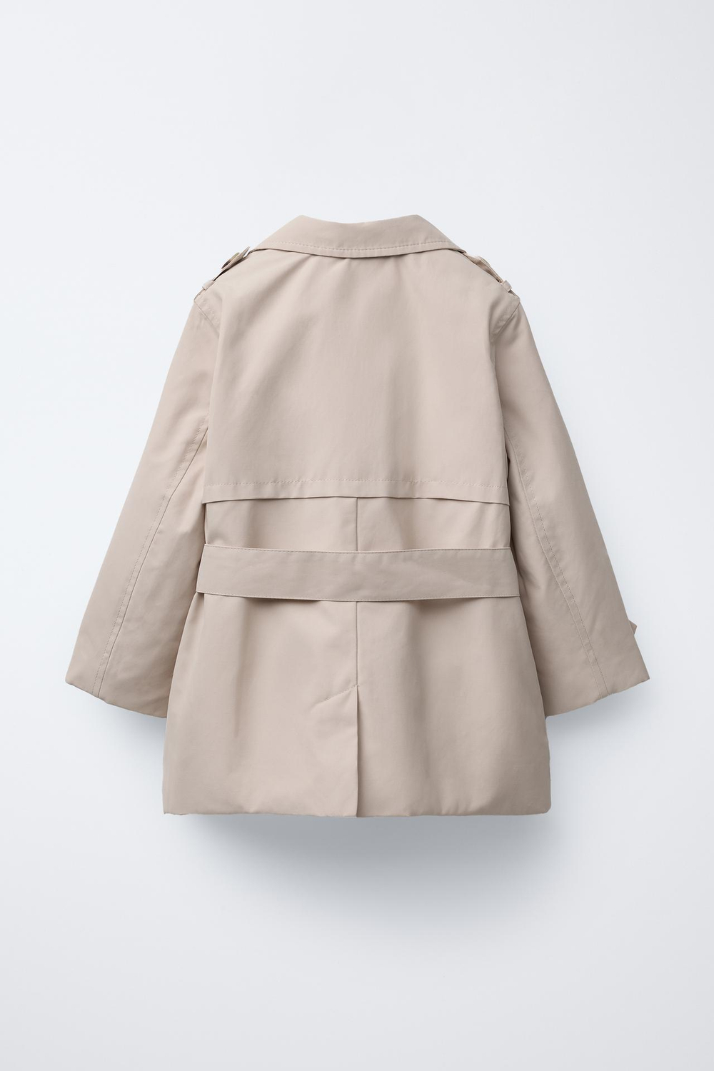 ZARA СТЕГАНЫЙ ТРЕНЧ С РЕМНЕМ, БЕЖЕВЫЙ