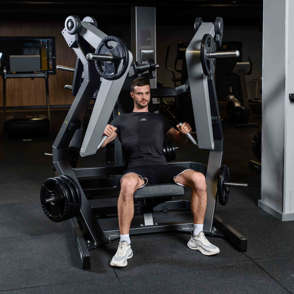 D910 Широкий жим от груди, рычаги серые