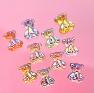 Zoo Фигурки объёмные "Мишки" 10 шт размер 6,5*7,3 мм