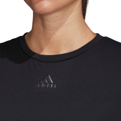 Женская футболка теннисная Adidas Women Tee Heat Ready - black/night metallic