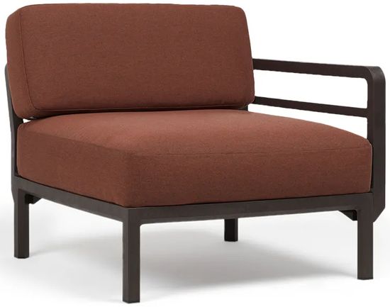 Модуль правый/левый пластиковый с подушками Maximo Elemento Terminale DX/SX цвет терра/корица