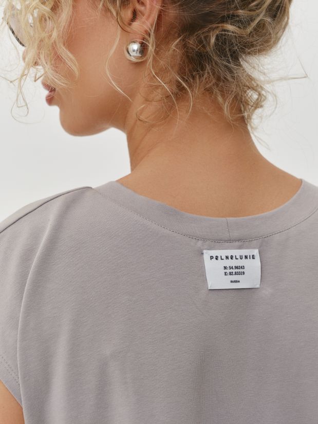 Платье с воланами буквы, серый