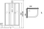 Душевая кабина Niagara Classic 100х80 L NG-33084-14LBKTG с гидромассажем