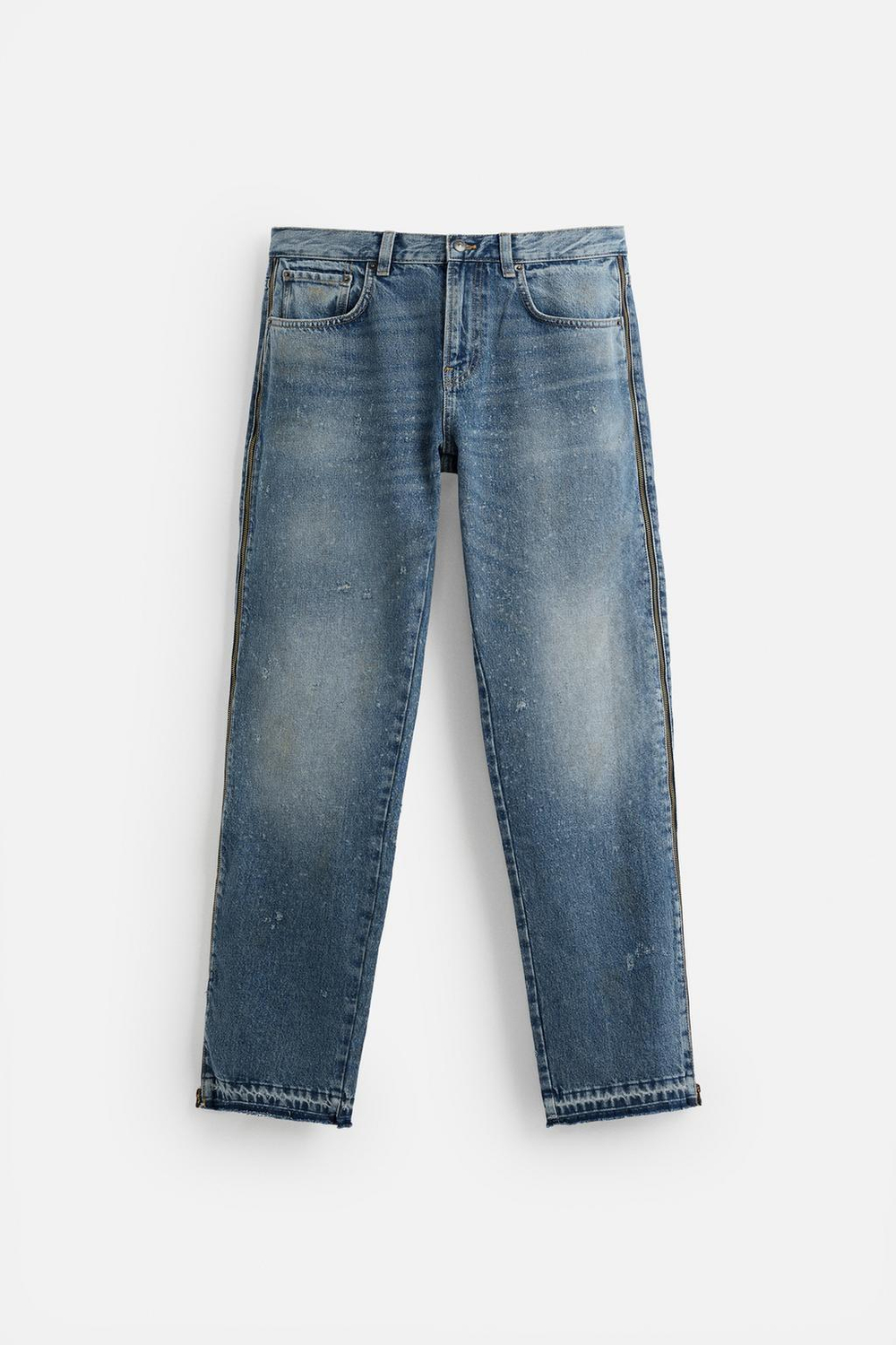 Джинсы flare fit с молниями