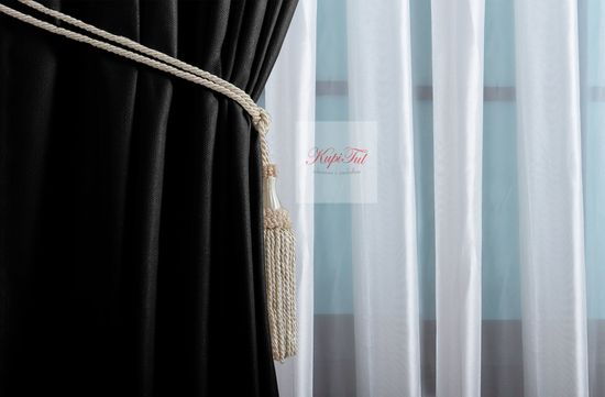 Длинные шторы, Ницца (чёрный)