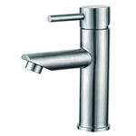 Смеситель для раковины, РМС, корот изл, с картриджем, нерж, SUS124-001F