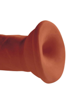 Коричневый фаллоимитатор на присоске 6 Triple Density Cock - 18,4 см. (Цвет: коричневый)