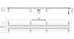 ТП-50B-700 Трап душевой с сухим затвором  без рамки D50мм