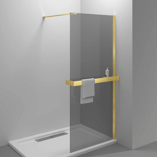 Душевая перегородка Walk-In HR VSW-4HR100CGG, 1000*2000, брашированное золото, стекло тонированное