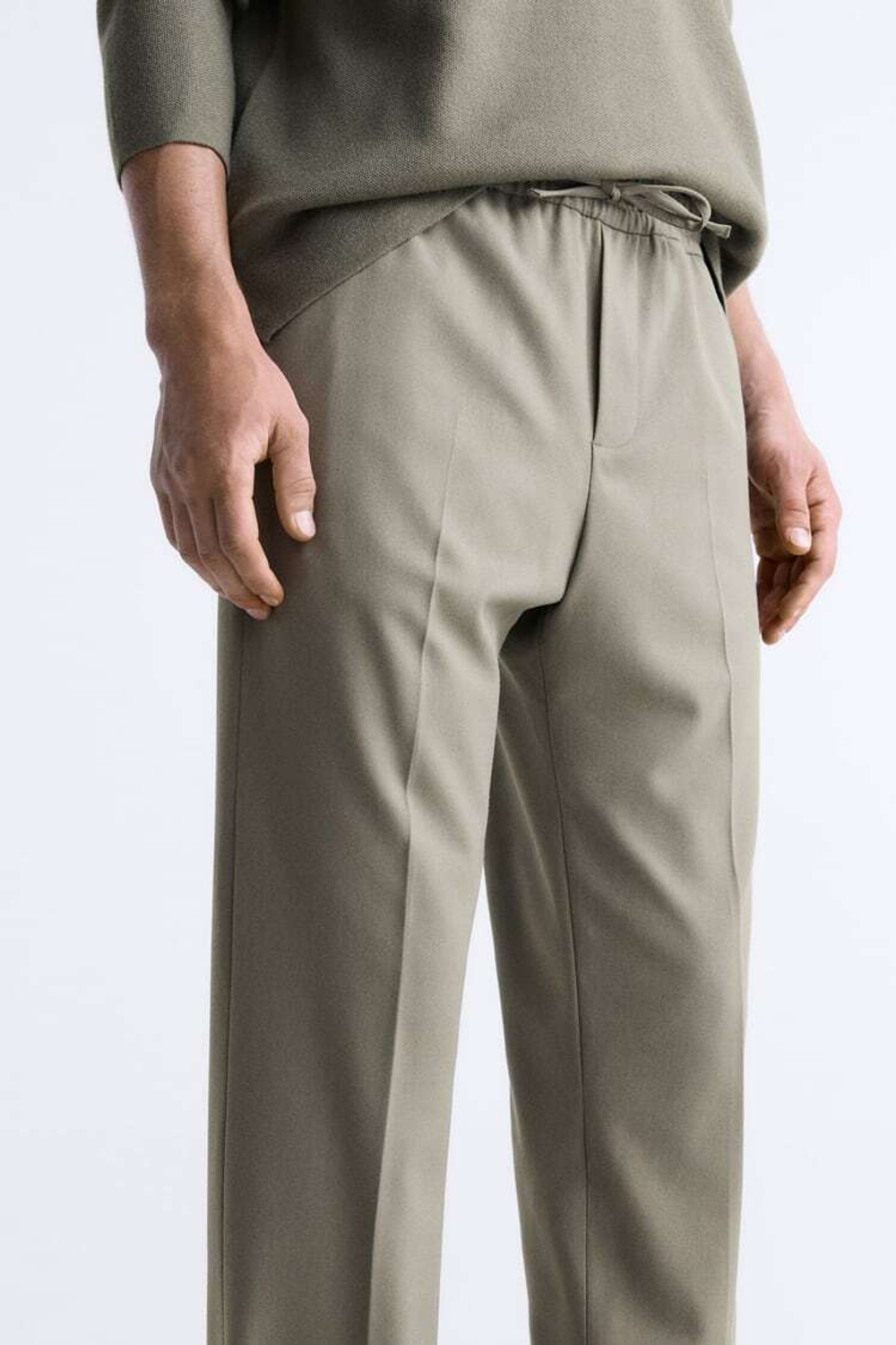 ZARA БРЮКИ-ДЖОГГЕРЫ КОМФОРТНОЙ ПОСАДКИ, ХАКИ