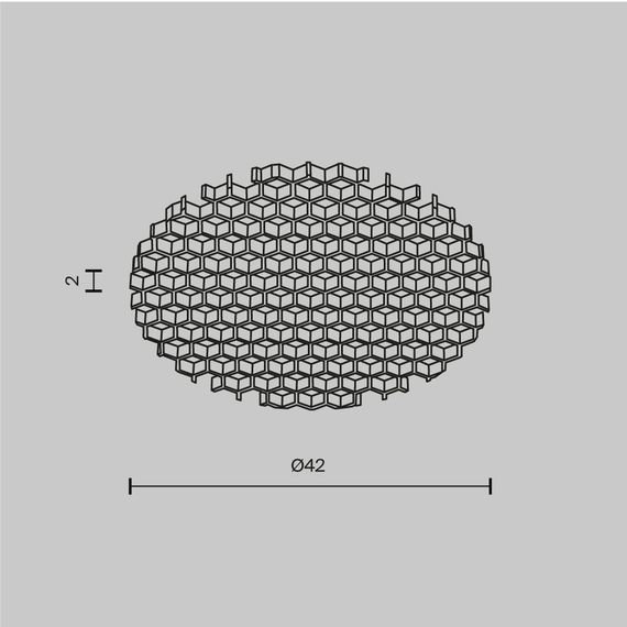 Антибликовый фильтр для светильников Maytoni Technical Dip HoneyComb001-D41.5
